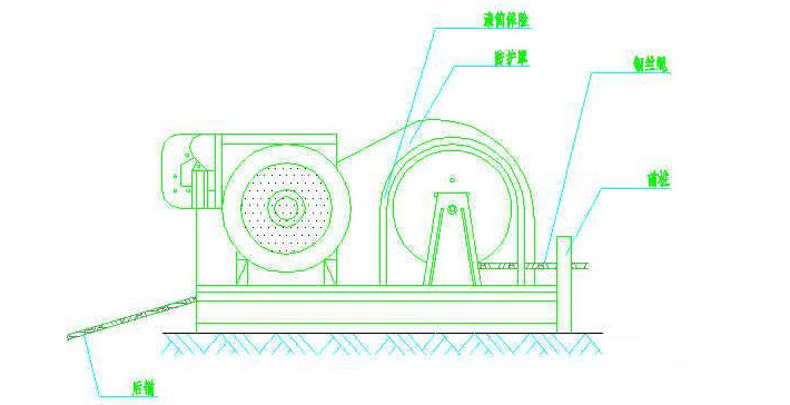 JK型快速卷揚機結構示意圖 