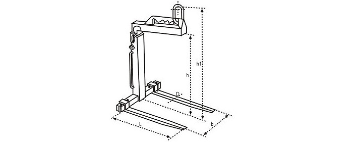 手動平衡吊叉結(jié)構(gòu)尺寸圖片