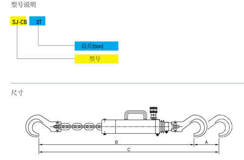 Tonners吊鏈式拉伸油缸技術(shù)參數(shù)