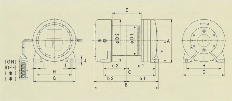 FUJI FE鋁合金電動卷揚機技術(shù)參數(shù)