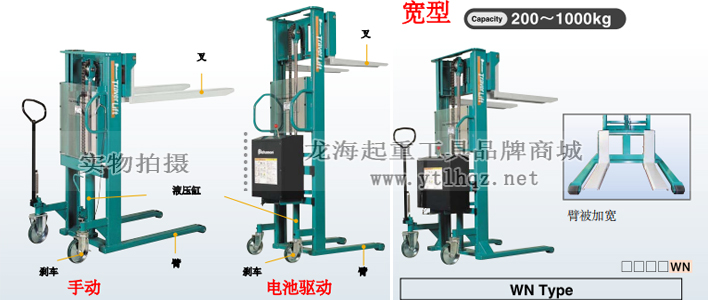 常見(jiàn)的物流裝卸搬運(yùn)工具有：液壓堆高車